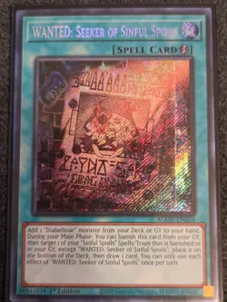 Yu-Gi-Oh! WANTED: Seeker Of Sinful Spoils - Age of Overlord AGOV-EN054 1st Ed - Image 1