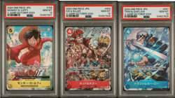 One Piece Japanese V Jump October 2024 109 Luffy / 003 Kid / 047 Law PSA 10 - Image 1