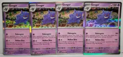 4x GENGAR HOLO RARE 151 094/165 SCARLET & VIOLET POKEMON CARD PLAYSET NM/M - Image 1