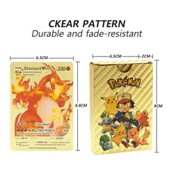 55 Pcs Pokemon Card Foil GOLD PACK CARDS TCG Vmax GX Card Charizard Rare Gift ll - Image 5