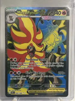 Mega Pyroar ex 099/086 Full Art Double Ultra Rare Pokemon Chaos Rising ME04 NM - Image 1