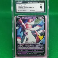 CGC 9 2021 Pokemon TCG SWSH Dark Sylveon V Celebrations Collection SWSH134 Mint - Image 1