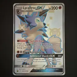 Pokemon TCG Lycanroc GX SV67/SV94 Hidden Fates Shiny Holo Full Art 2019 - Image 1