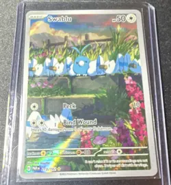 The Pokemon Company Swablu 50HP Illustration Rare Holo Paradox Rift 213/182 EN - Image 1