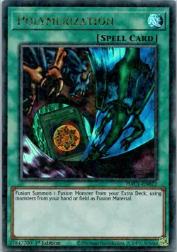 Yugioh Polymerization HAC1-EN022 1st Edition Duel Terminal Ultra Rare NM - Image 1
