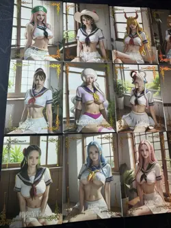 One Piece 18 Collectible Character Anime Waifu Cards CCG Hancock Nami Uniform - Image 2