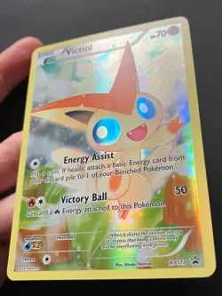 Victini XY117 XY PROMO RARE HOLO Pokemon Card Mythical FULL ART Generations NM - Image 4