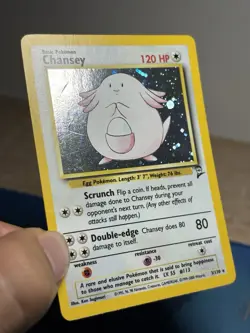Chansey 3/130 Holo Rare Base Set 2 Vintage Wotc Pokemon Card - Image 4