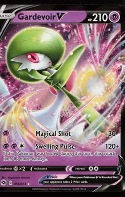 Gardevoir V 16/73 Ultra Rare Champion's Path Pokemon Card - Image 1