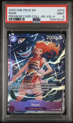 2025 ONE PIECE PREM CARD COLL BEST SELECTION VOL.4 #070 NAMI PSA 9 - Image 1