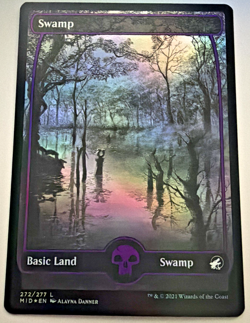 MTG Swamp 272 Foil Innistrad Midnight Hunt HP Full Art - Image 1