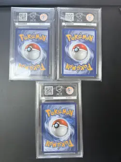ACE Grading Pokemon Slab Bundle Trio - Fossil Gengar 7 Ortega 10 Pikachu 9 - Image 2