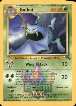 Golbat 34/62 Uncommon Fossil Pokemon - Image 1