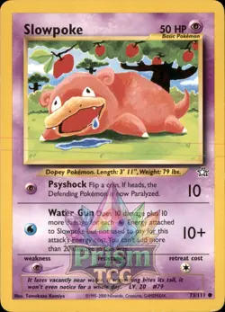 Slowpoke 73/111 Common Neo Genesis Pokemon - Image 1