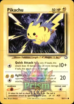 Pikachu 70/111 Common Neo Genesis Pokemon - Image 1