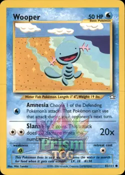 Wooper 82/111 Common Neo Genesis Pokemon - Image 1