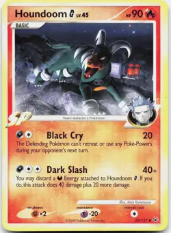 Houndoom G 50/127 Uncommon Platinum Pokemon Moderately Played - Image 1