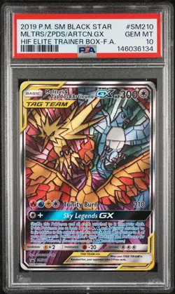 2019 Pokemon Black Star Promo Articuno Moltres Zapdos PSA 10 SM210 - Image 1
