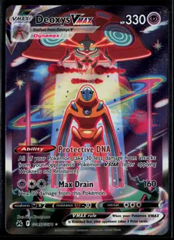 Deoxys VMAX GG45/GG70 Crown Zenith Galarian Gallery Rare VMAX Holo Pokemon - Image 1