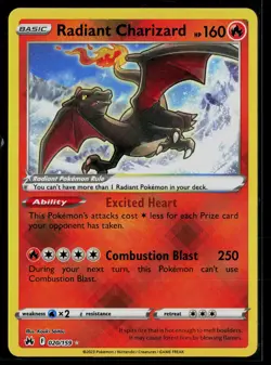 Radiant Charizard 020/159 Crown Zenith Radiant Rare Pokemon - Image 1