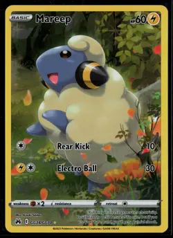 Mareep GG34/GG70 Crown Zenith Galarian Gallery Trainer Gallery Rare Holo Pokemon - Image 1