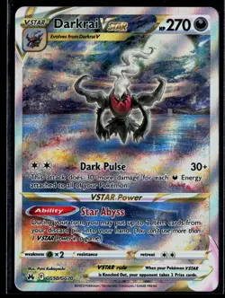 Darkrai VSTAR GG50/GG70 Crown Zenith Galarian Gallery Rare VSTAR Holo Pokemon - Image 1