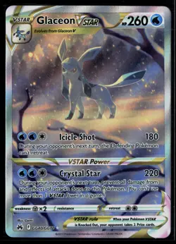 Glaceon VSTAR GG40/GG70 Crown Zenith Galarian Gallery Rare VSTAR Holo Pokemon - Image 1