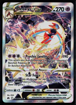 Deoxys VSTAR GG46/GG70 Crown Zenith Galarian Gallery Rare VSTAR Holo Pokemon - Image 1