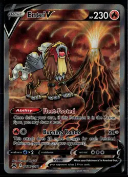 Entei V GG36/GG70 Crown Zenith Galarian Gallery Rare V Holo Pokemon - Image 1