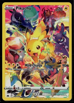 Pikachu 160/159 Crown Zenith Secret Rare Pokemon - Image 1