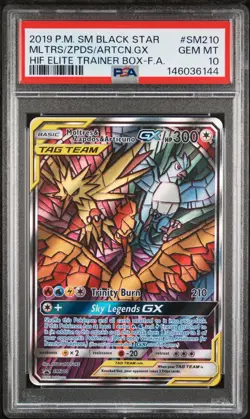 2019 Pokemon Black Star Promo Articuno Moltres Zapdos PSA 10 SM210 - Image 1