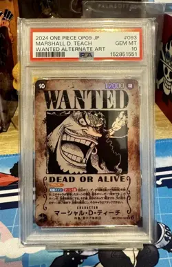 2024 One Piece Japanese Marshall.D.Teach OP09-093 Wanted Alt PSA 10 ✅ - Image 1