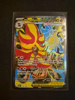 Mega Pyroar Ex 099/086 Chaos Rising Pokemon Card English NM Full Art - Image 1