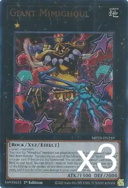 3X Yugioh Giant Mimighoul MP25-EN259 Ultra Rare 1st Edition NM - Image 1