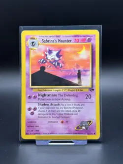 Sabrina's Haunter 55/132 Gym Challenge Heavily Played Pokemon Card TCG Rare - Image 1