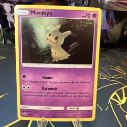 Pokemon TCG Mimikyu SM29 Sun & Moon Black Star Promo Holo Rare Card NM - Image 1