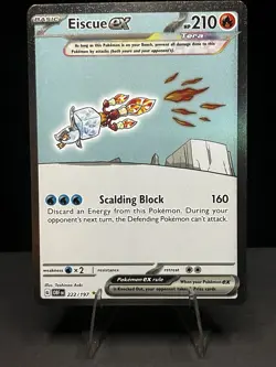 Pokemon TCG - Eiscue EX 222/197 SV03: Obsidian Flames Holo - LP Condition - Image 1