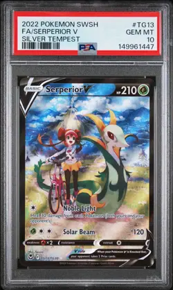2022 POKEMON SWORD & SHIELD SILVER TEMPEST #TG13 FULL ART/SERPERIOR V PSA 10 - Image 1