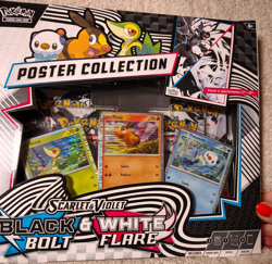 Pokemon TCG Scarlet & Violet Black Bolt & White Flare Poster Collection Box - Image 1