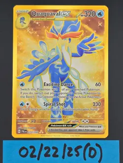 Pokemon Holo Full Art Gold Quaquaval EX 273/193 Paldea Evolved NM/M - Image 1
