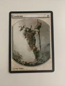 Magic The Gathering MTG Condemn DCI Magic Player Rewards Promo NM/M full art - Image 1