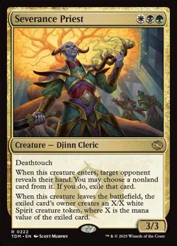 Severance Priest Foil (222) Tarkir: Dragonstorm TDM MTG Magic - Image 1