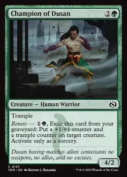 Champion of Dusan Foil (137) Tarkir: Dragonstorm TDM MTG Magic - Image 1