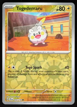 Togedemaru 050/159 Common Journey Together Pokemon Reverse Holo Near Mint - Image 1