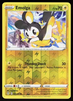 Emolga 057/203 Common Evolving Skies Pokemon Reverse Holo Lightly Played - Image 1