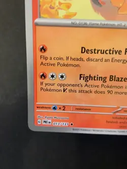 Flareon - 13/131 - Pokeball Holo - Pokemon Prismatic Evolutions - NM - Image 4