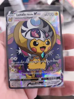 Pokemon CCG Lunala Pikachu Poncho Custom CCG Karte In Top Zustand Custom Card - Image 1