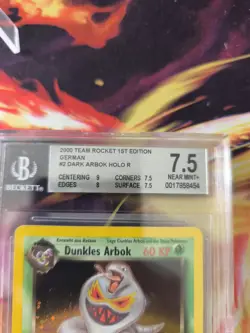 Pokemon Card Dunkles Arbok DARK Team Rocket Holo 1. Edition Beckett BGS 7.5 - Image 4