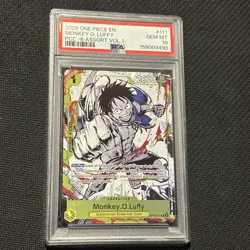 ONE PIECE OP10-111 PREMIUM CARD COLLECTION VOL 1 MONKEY D LUFFY PSA 10 GEM MINT - Image 1