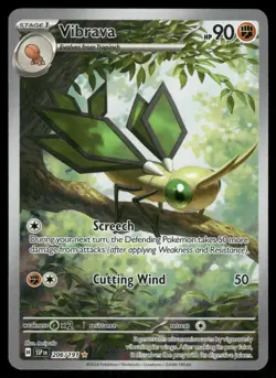 Pokemon Cards Vibrava 206/191 Surging Sparks Illustration Rare NM - Image 1
